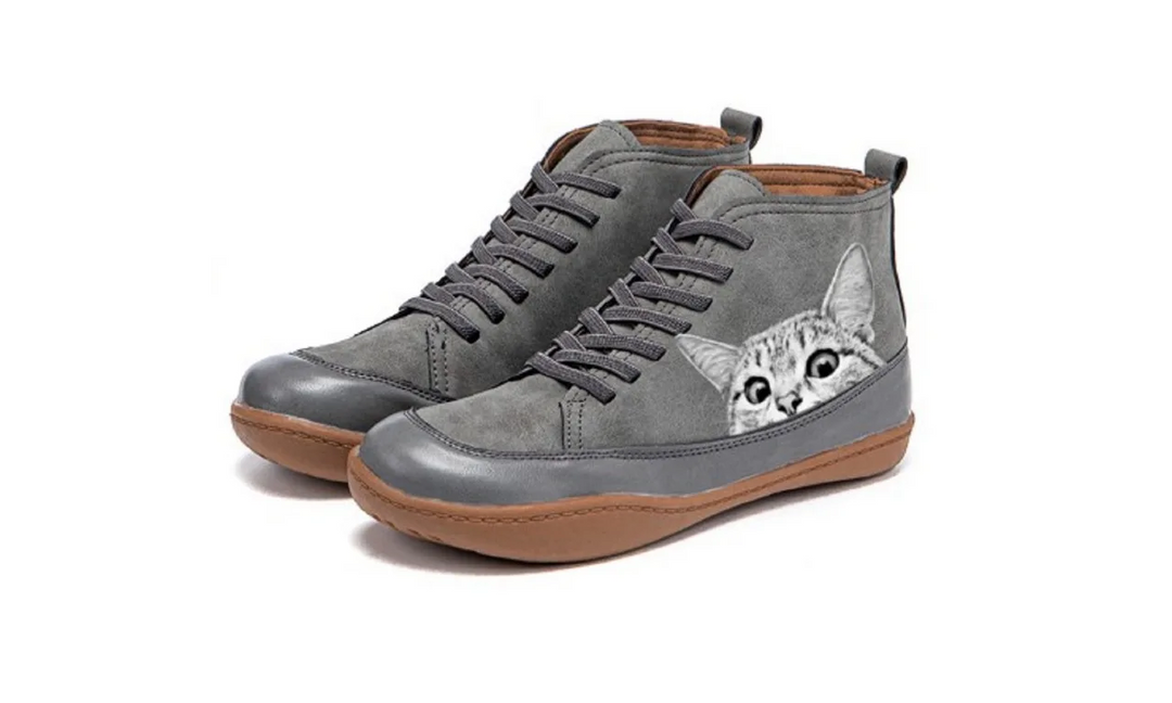 Savrani™ | Leather Ankle Boots For Cat Lovers
