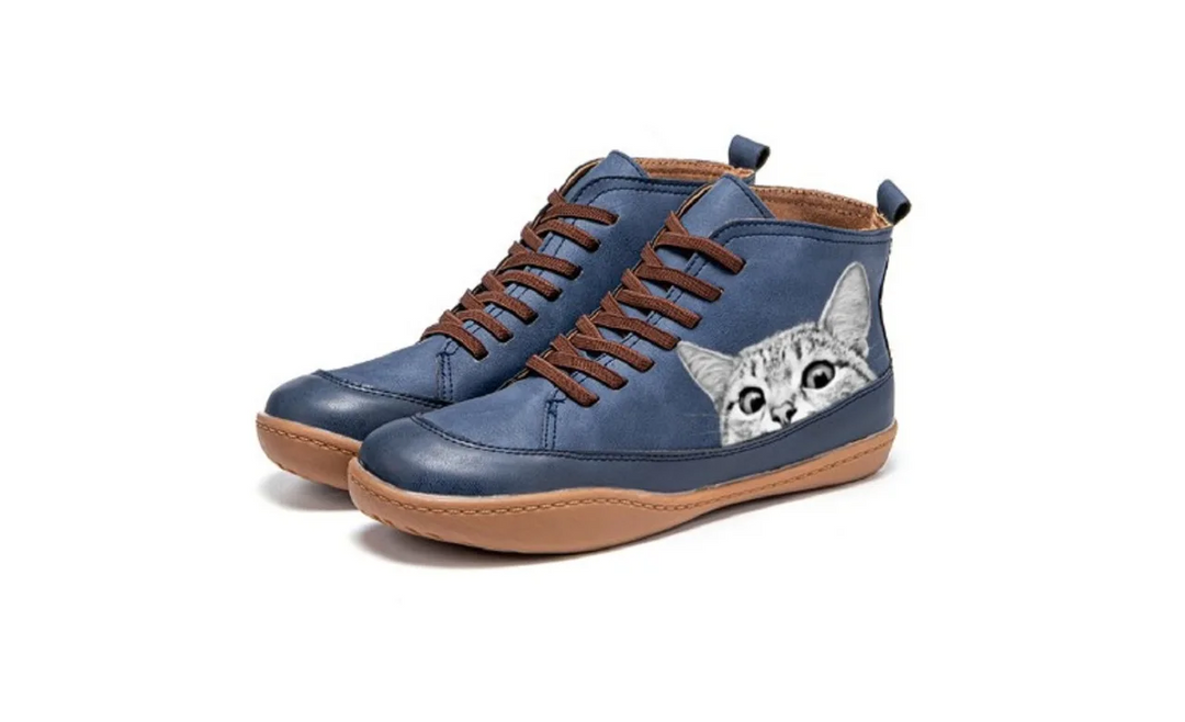 Savrani™ | Leather Ankle Boots For Cat Lovers