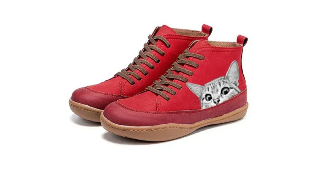 Savrani™ | Leather Ankle Boots For Cat Lovers