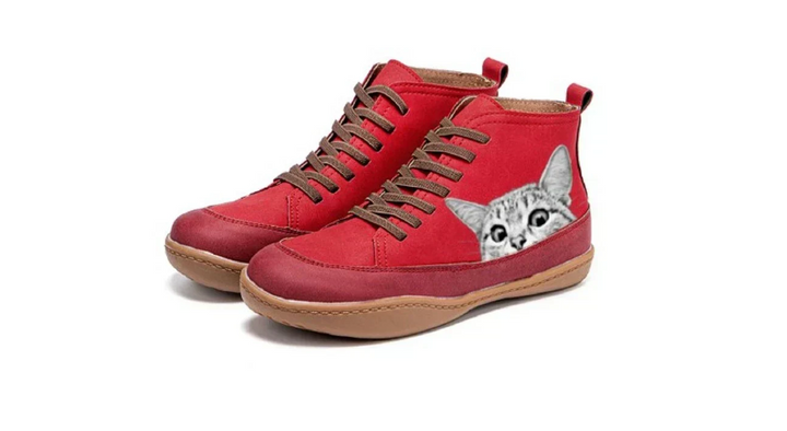 Savrani™ | Leather Ankle Boots For Cat Lovers