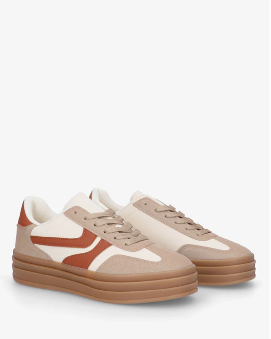 Contrasting Panel Sneakers