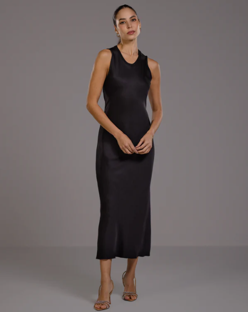 Sabrina™ | Sleeveless Satin Dress