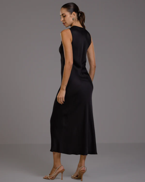 Sabrina™ | Sleeveless Satin Dress