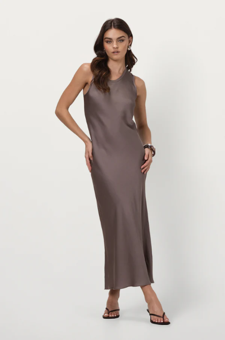 Sabrina™ | Sleeveless Satin Dress