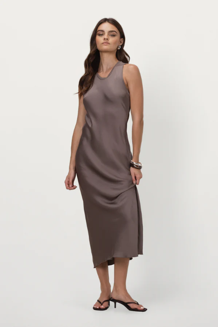 Sabrina™ | Sleeveless Satin Dress