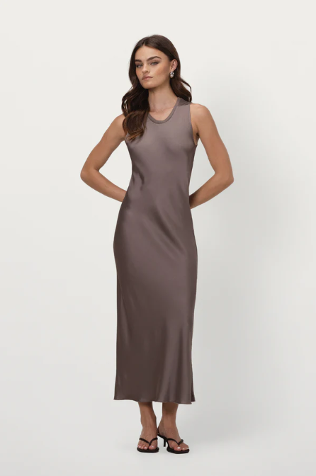 Sabrina™ | Sleeveless Satin Dress