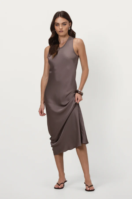 Sabrina™ | Sleeveless Satin Dress