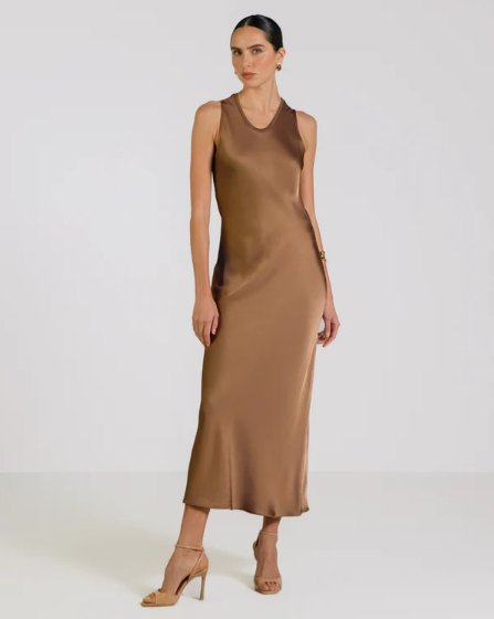 Sabrina™ | Sleeveless Satin Dress
