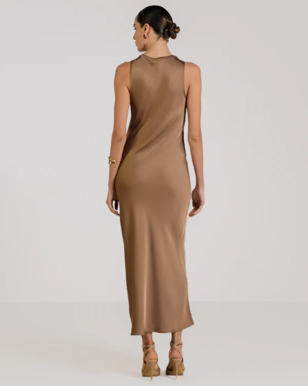 Sabrina™ | Sleeveless Satin Dress