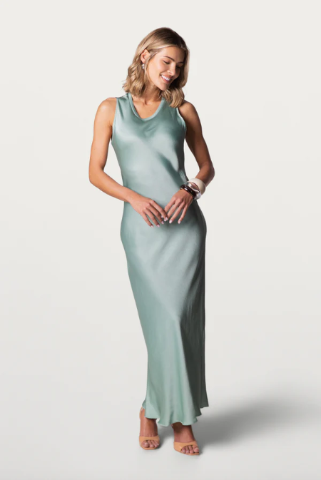 Sabrina™ | Sleeveless Satin Dress
