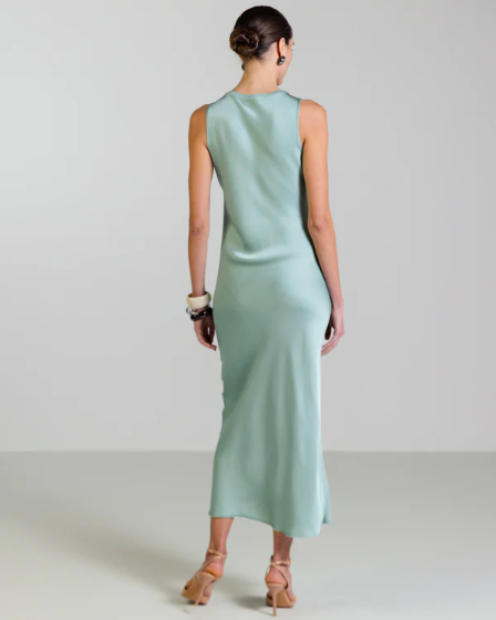 Sabrina™ | Sleeveless Satin Dress