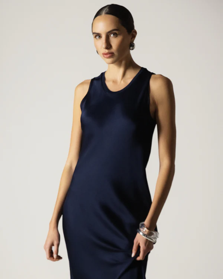 Sabrina™ | Sleeveless Satin Dress