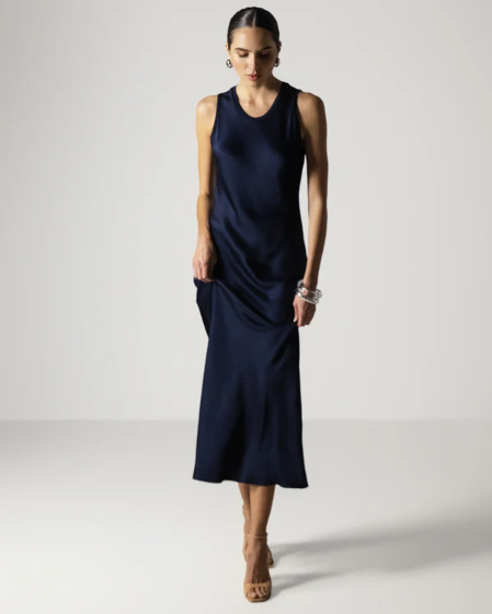 Sabrina™ | Sleeveless Satin Dress