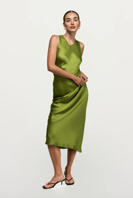 Sabrina™ | Sleeveless Satin Dress
