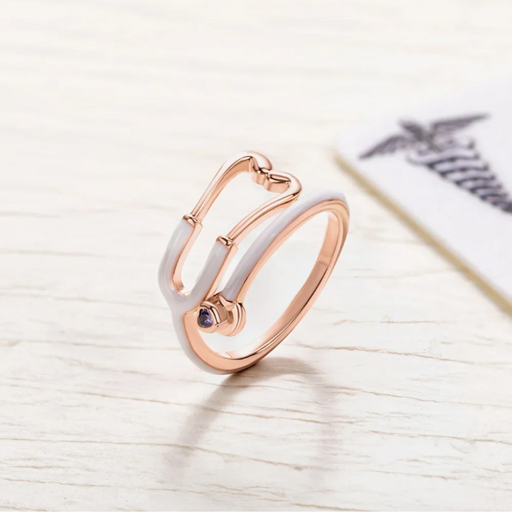 Ring With Heart Birthstone