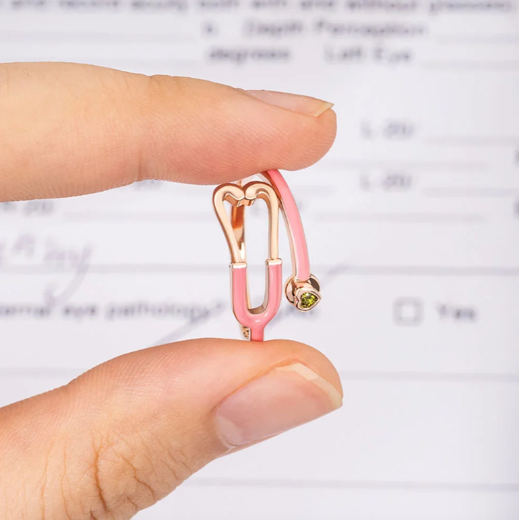 Ring With Heart Birthstone